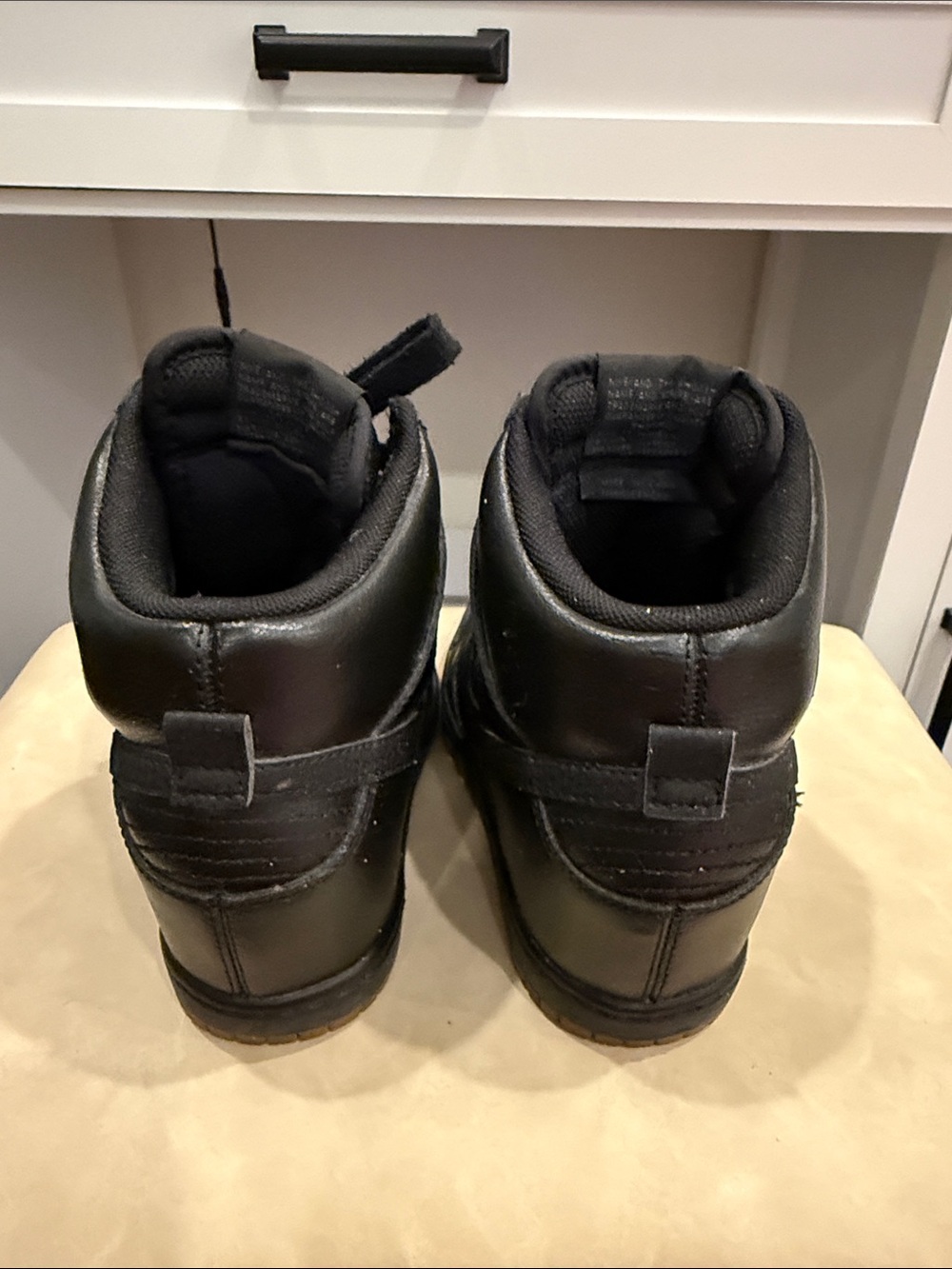 Nike Black High-Top Sneakers with Gum Outsole - Picture 4 of 6